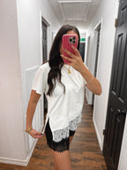 Lace & Lovely Asymmetrical Top