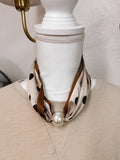 Satin Magnetic Pearl Scarf Necklace