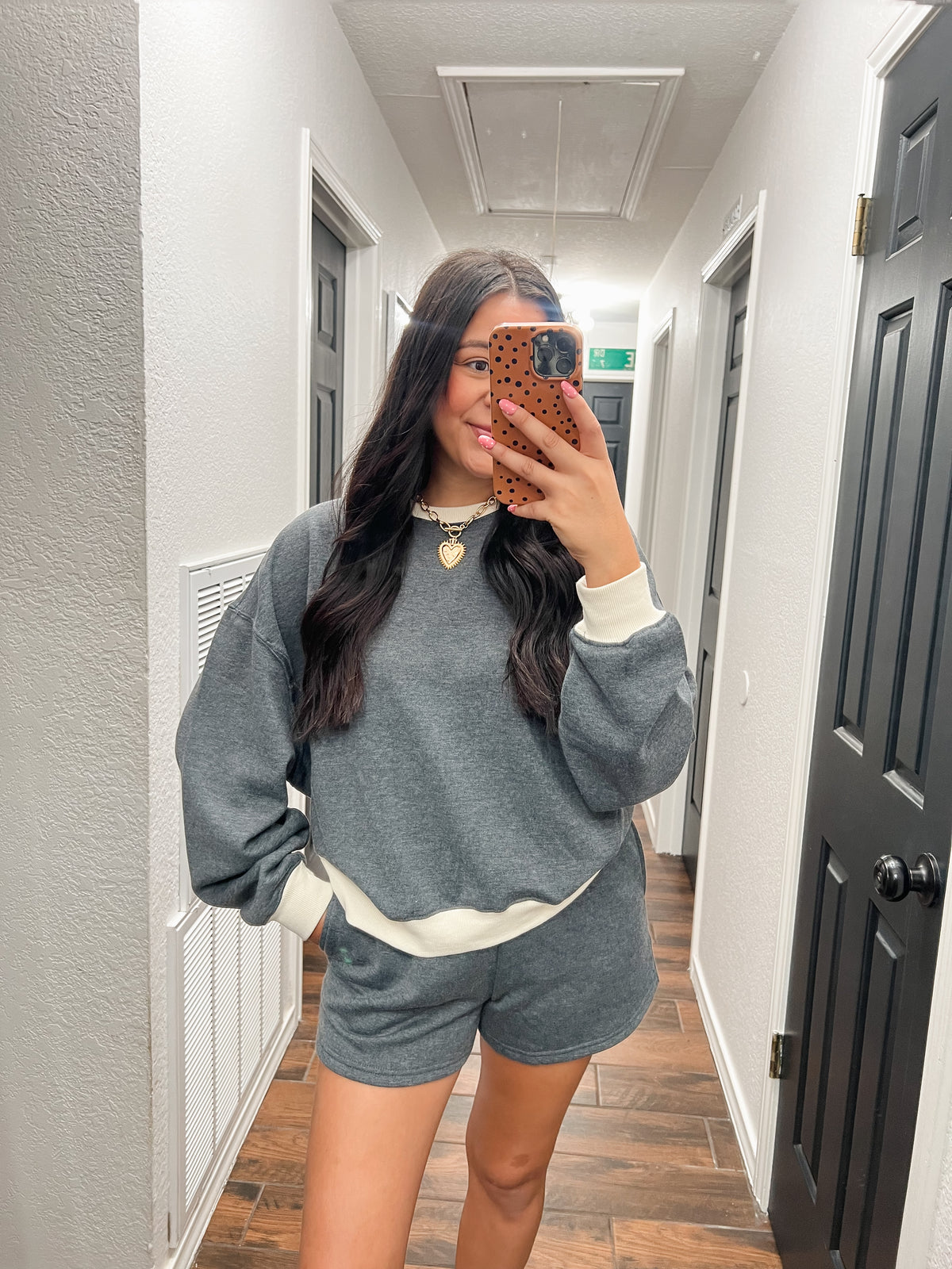 Colorblock sweater set