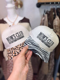 Too tired MOMS CLUB trucker hat