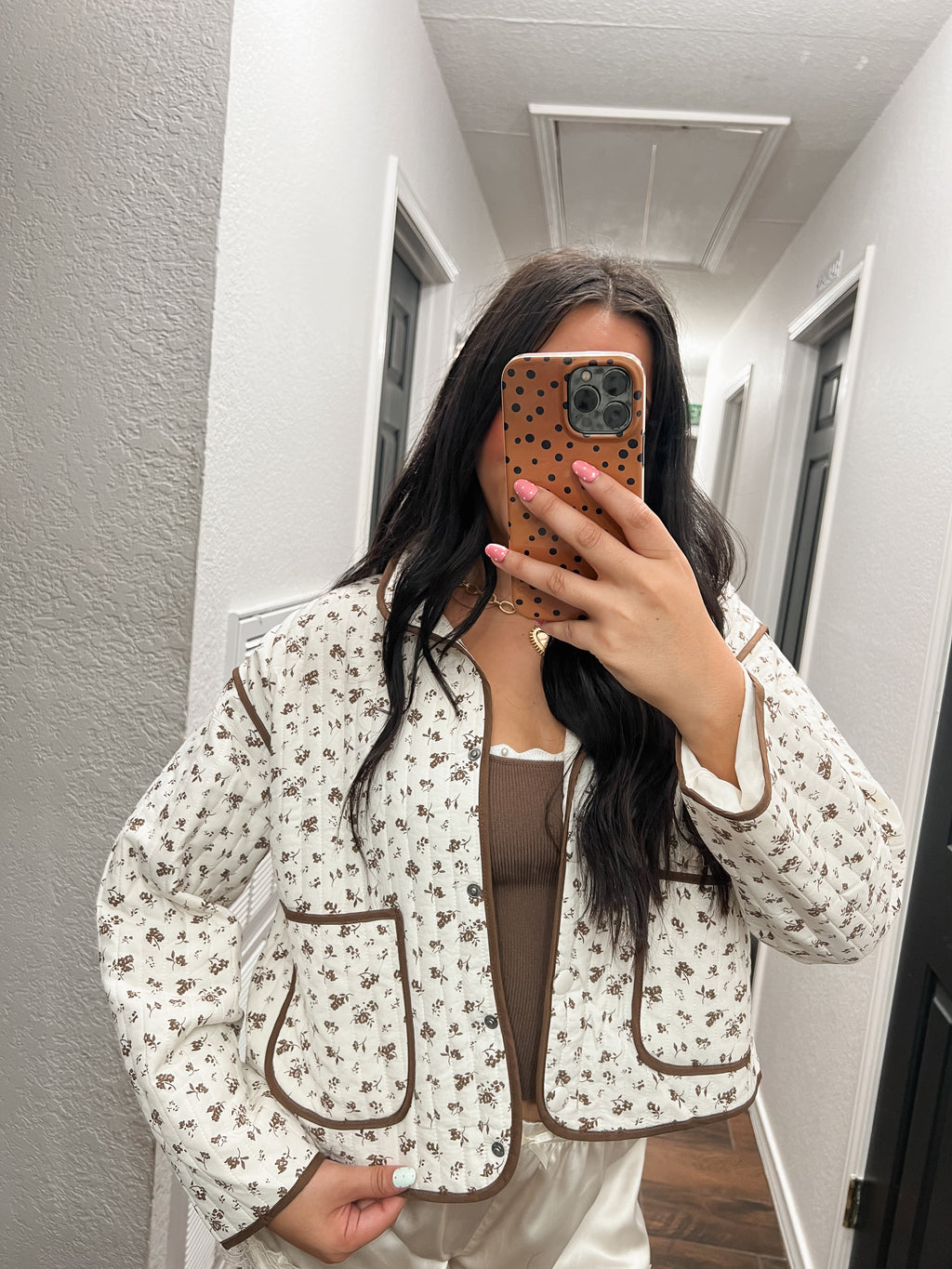 Floral quilted jacket