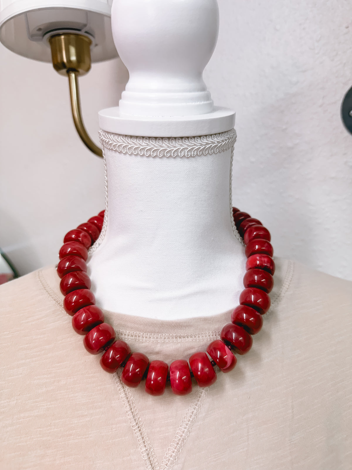 Ruby Chunky Necklace - Tarnish Free