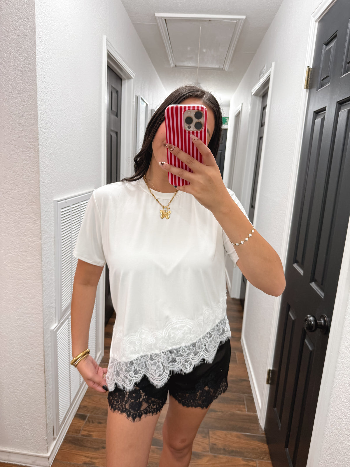 Lace & Lovely Asymmetrical Top