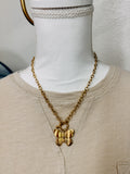 Vintage Butterfly Toggle Necklace - Tarnish Free