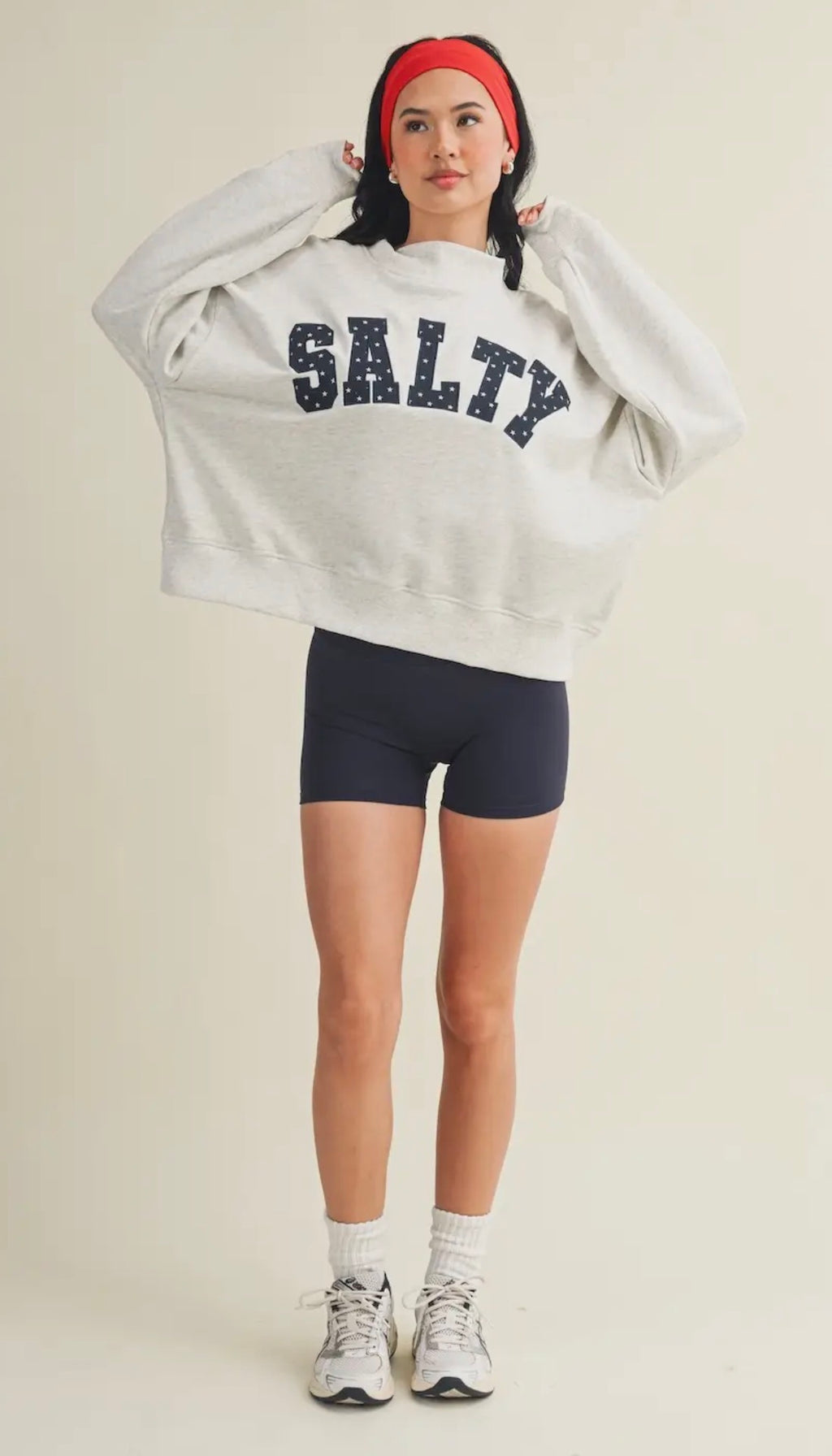 Salty Stars Oversized Mock Neck