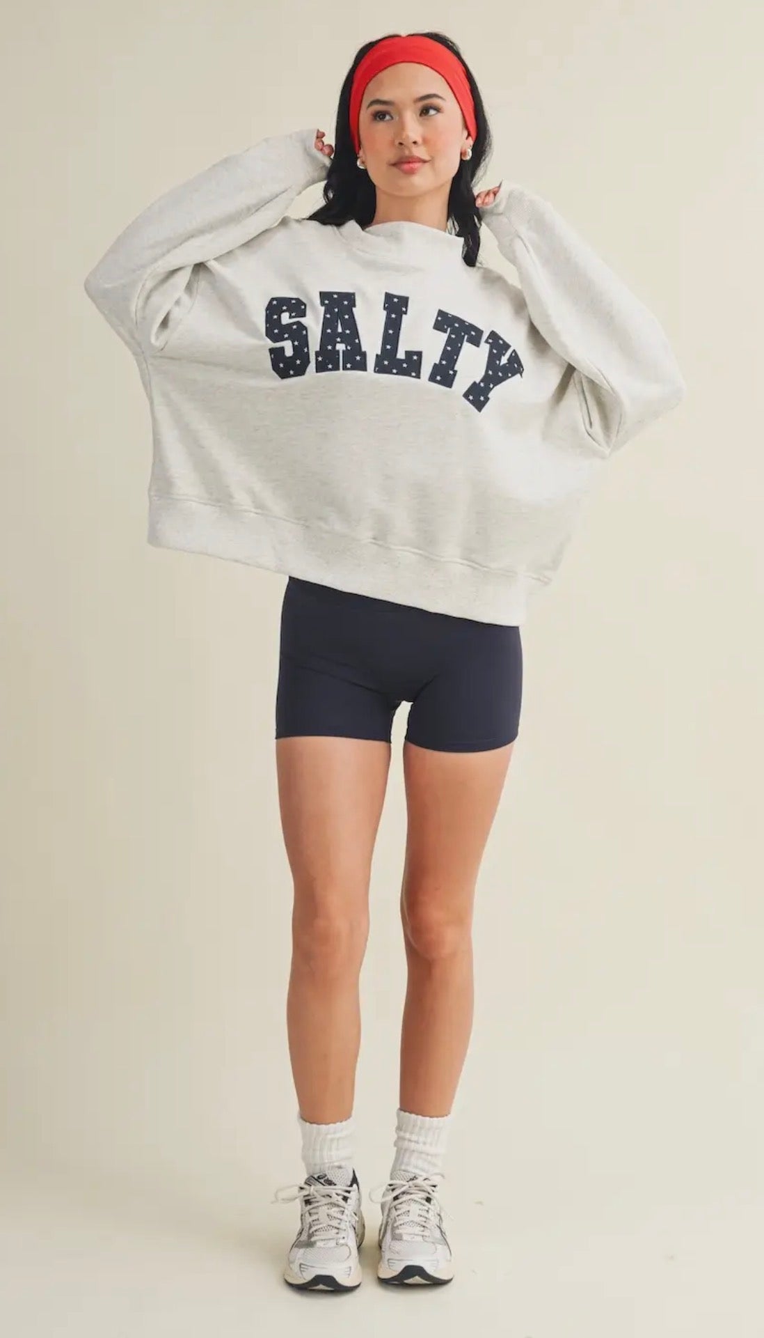 Salty Stars Oversized Mock Neck
