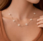 Daisy Pearl Necklace Tarnish Free