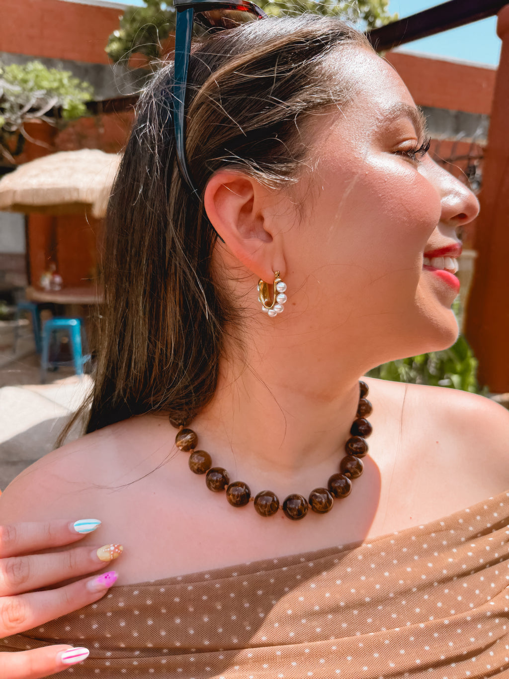 Natural Stone & Pearl Beaded Necklaces