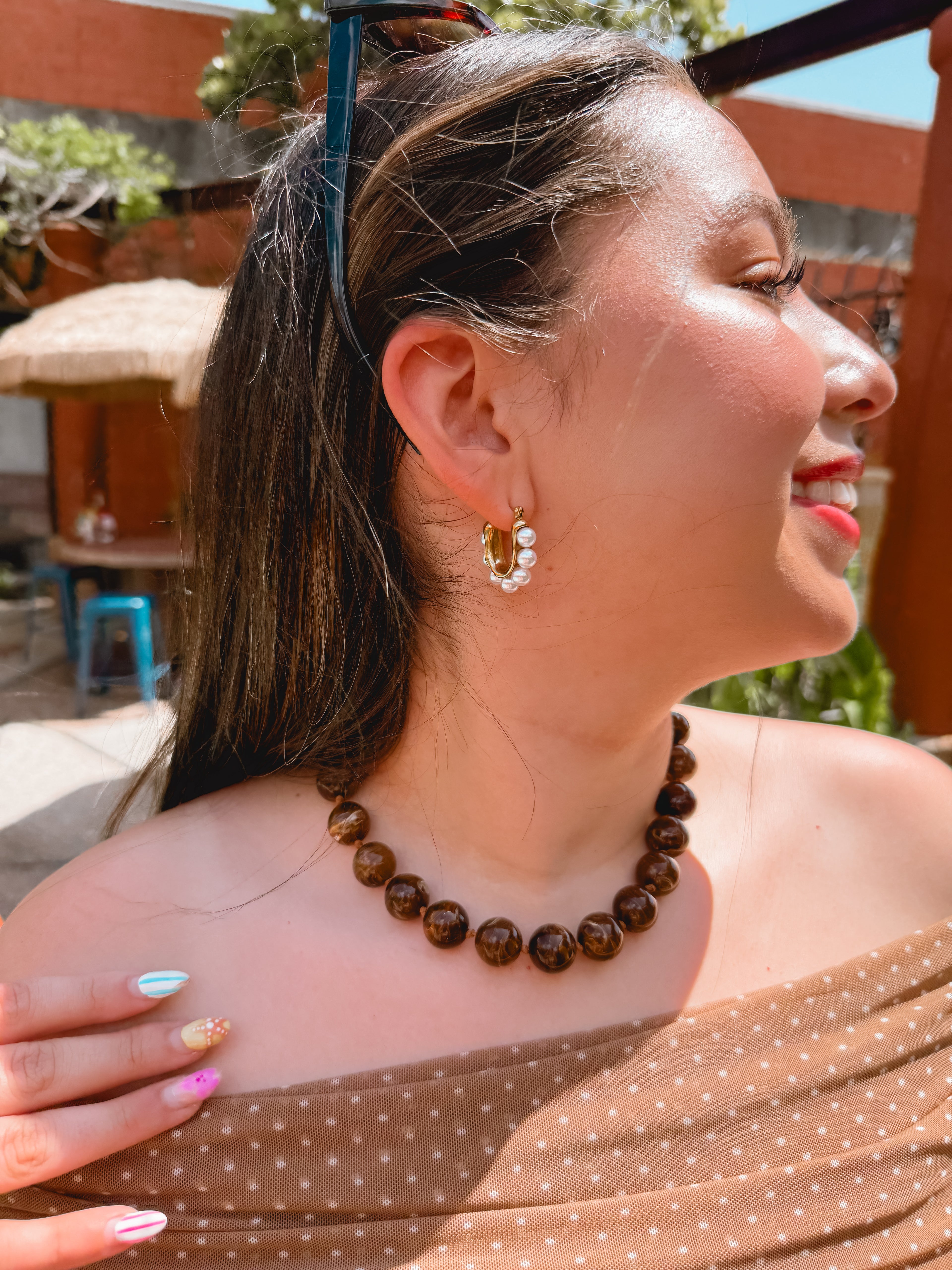 Natural Stone & Pearl Beaded Necklaces