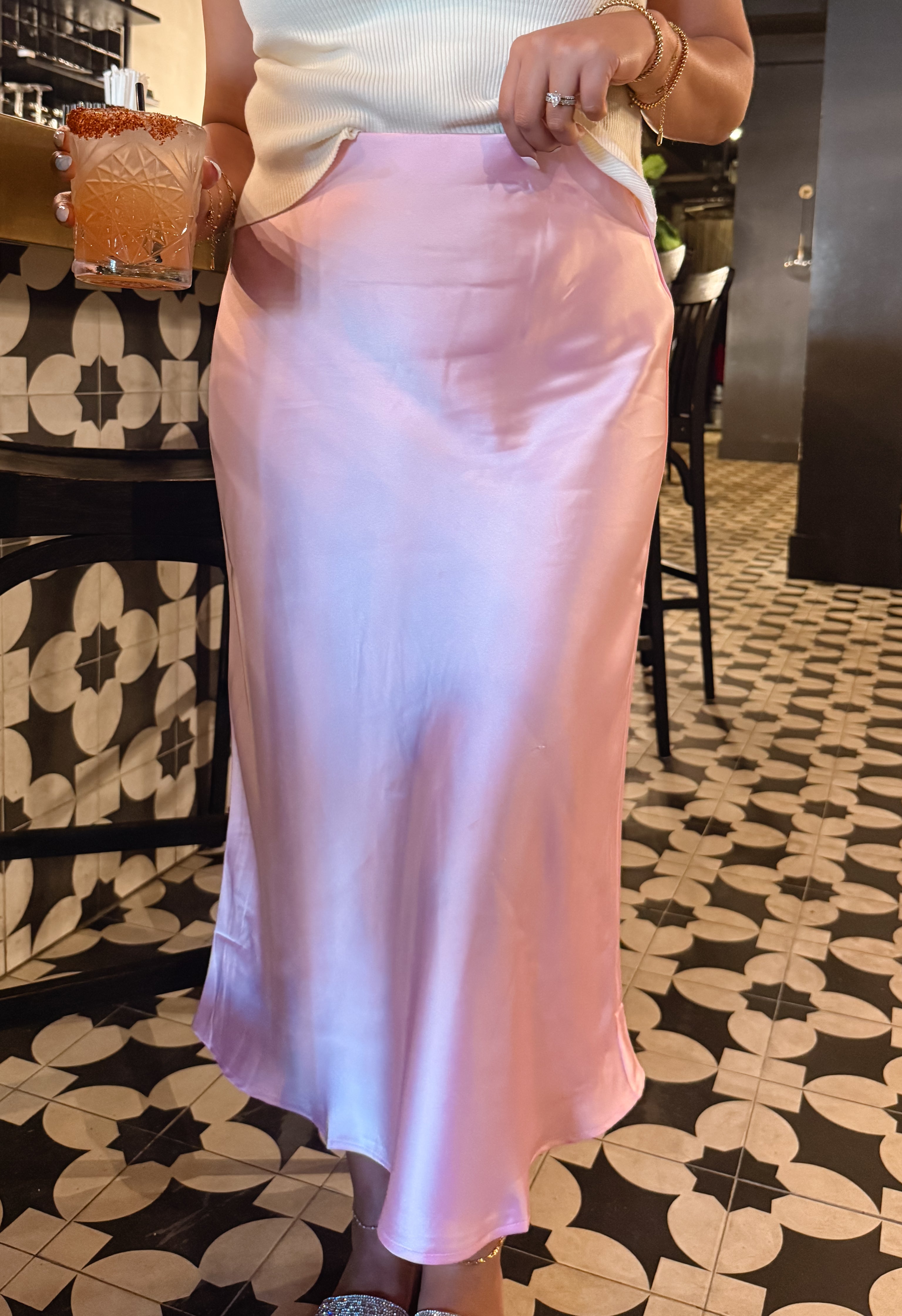 Blushing Beauty Midi Skirt