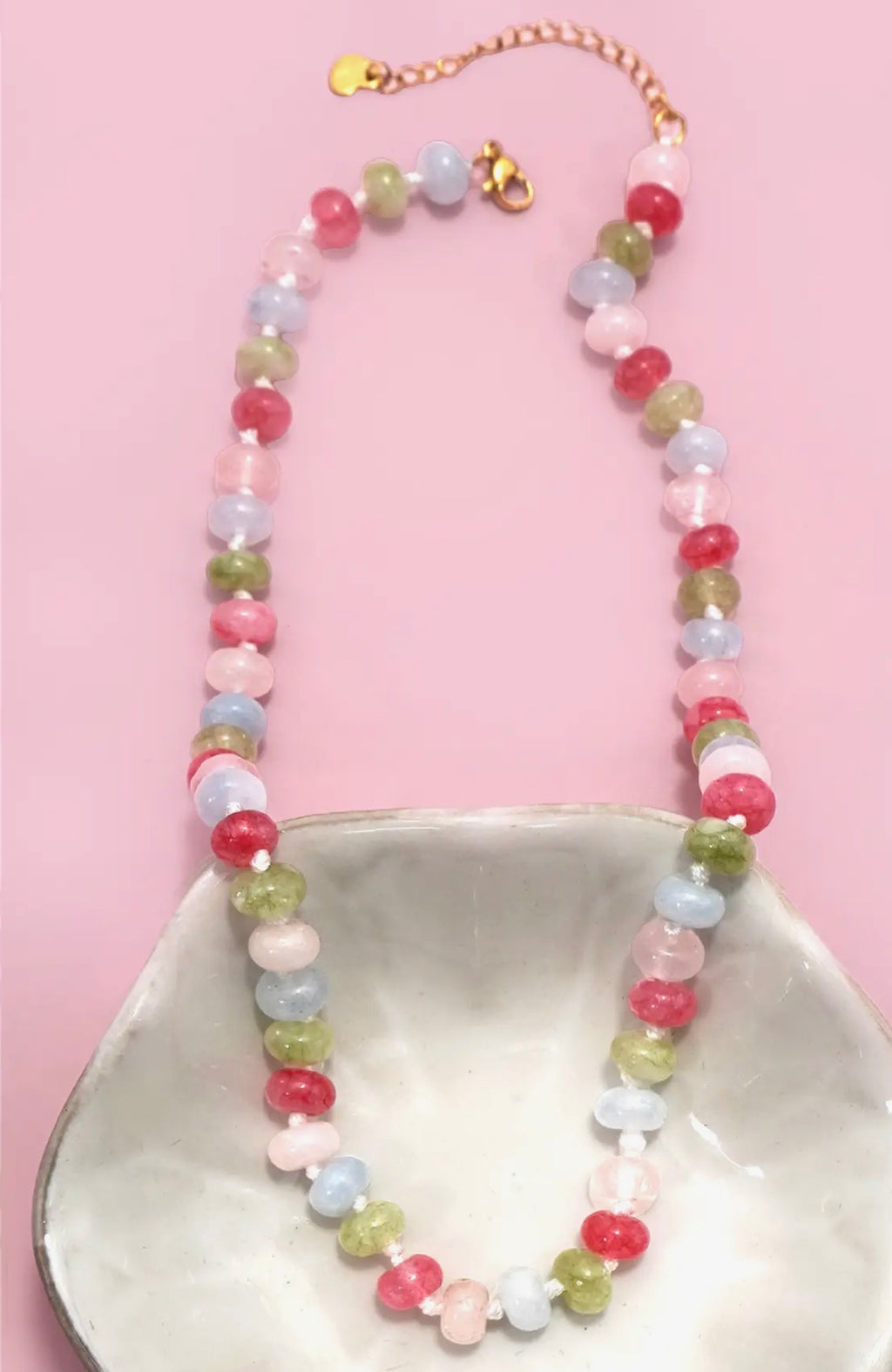 Natural Stone Glass Bead Necklaces