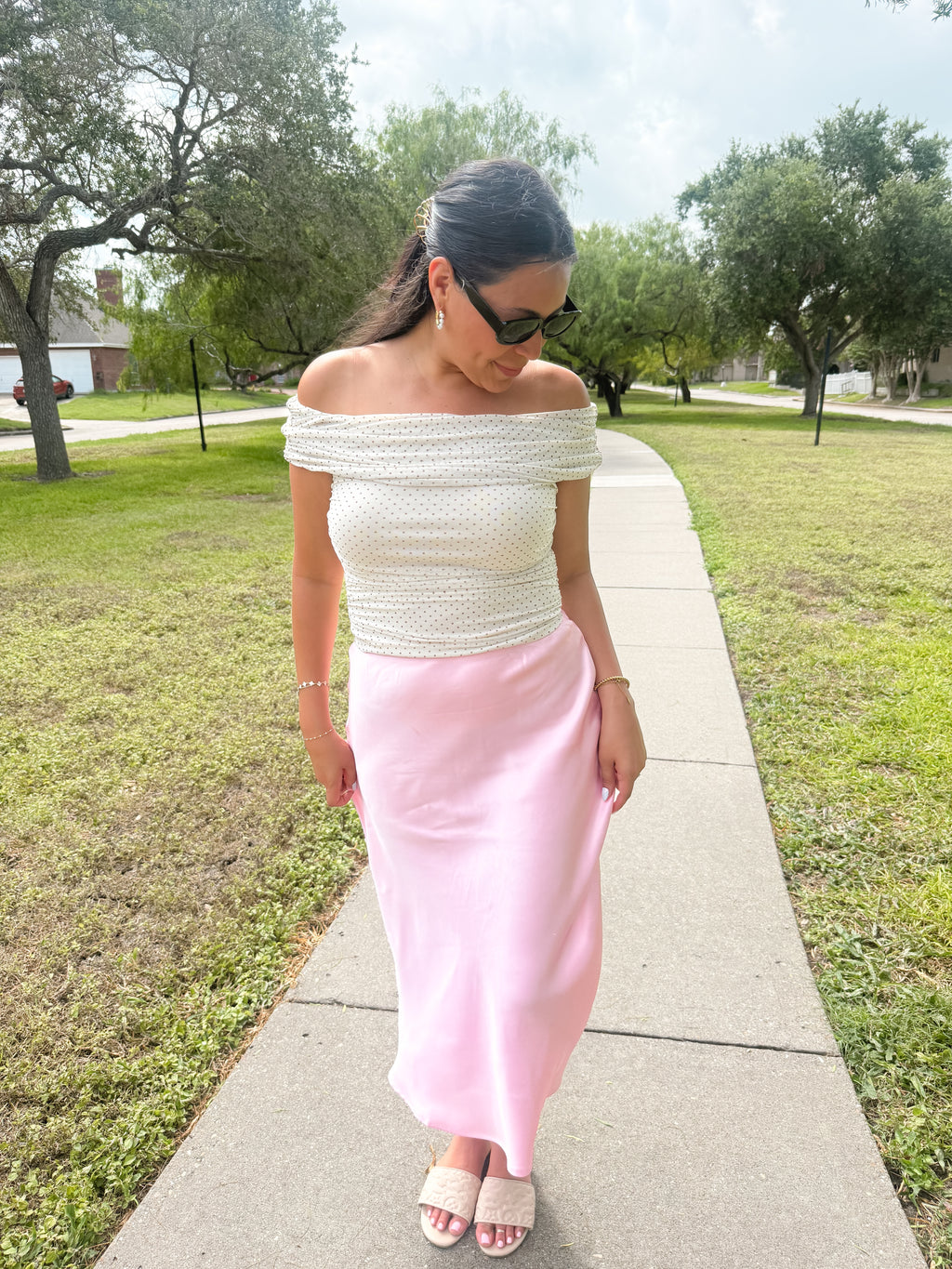Blushing Beauty Midi Skirt